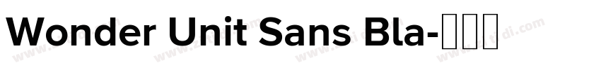 Wonder Unit Sans Bla字体转换